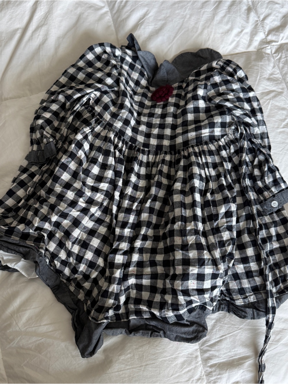 Laura Ashley | Black and White Gingham Button-Down Dress | Girl’s 6